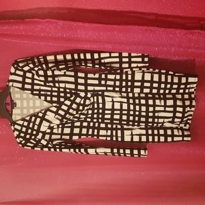 UK2LA size S black and white bodycon dress.